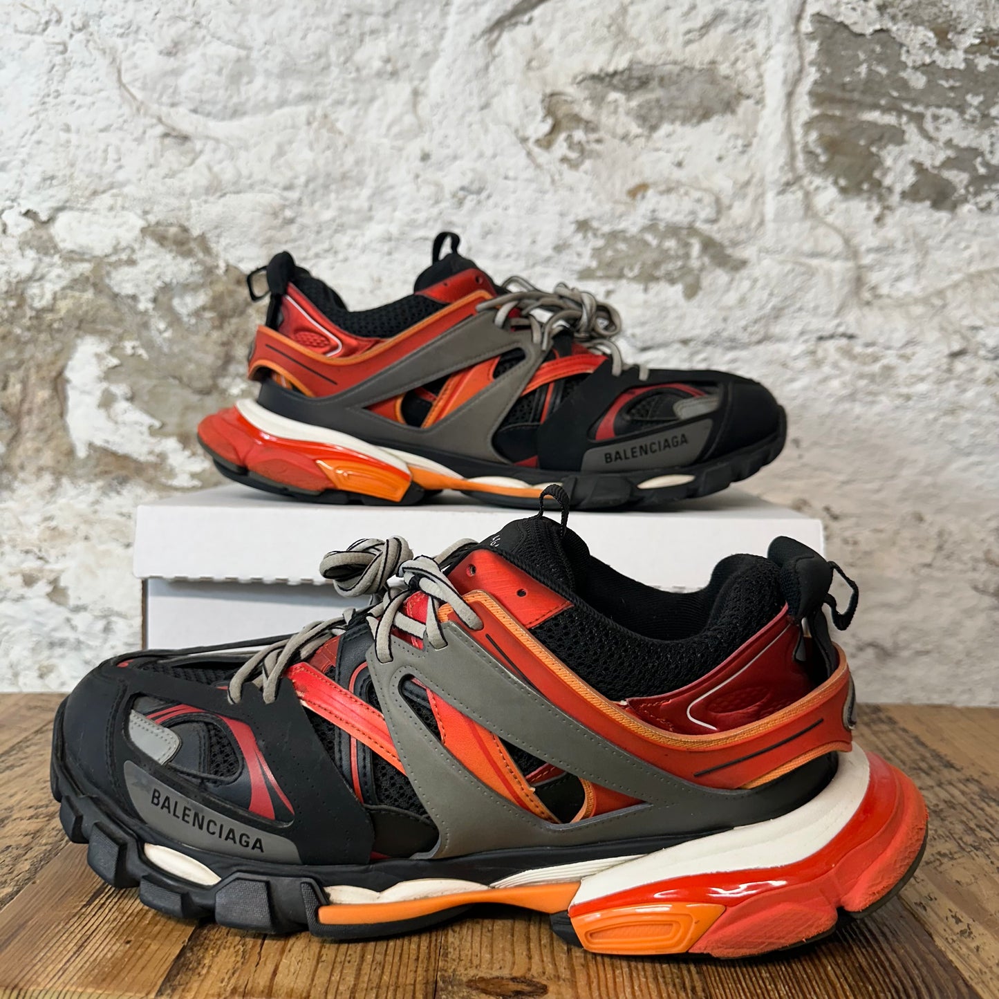 Balenciaga Track Runner Orange Black Grey Sneaker Sz 13 (46)
