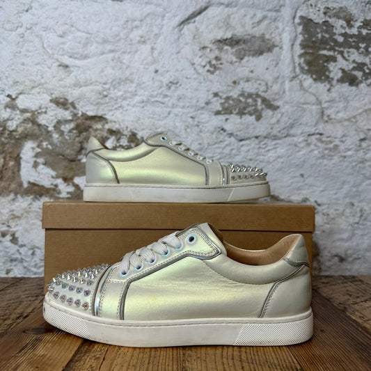 Christian Louboutin Low Snow Silver Spike Sneaker Sz 4.5 (36.5)