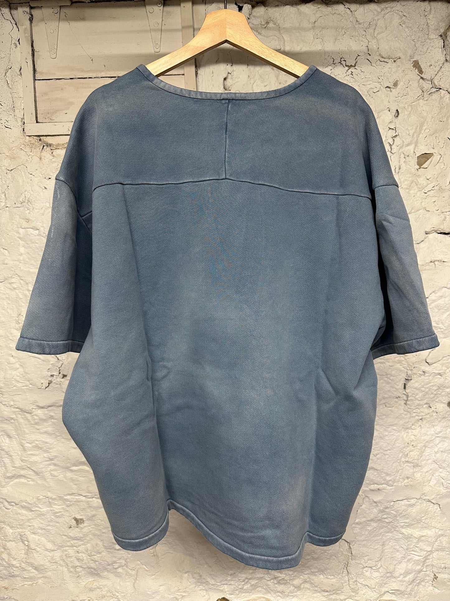 Yeezy Gap Fleece Back Yoke Blue T-Shirt DS