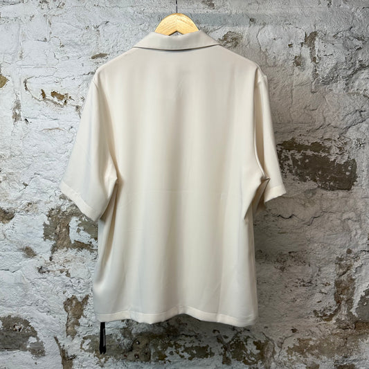 Amiri Collar Spell Alabaster Camp Button Up Cream Sz M DS