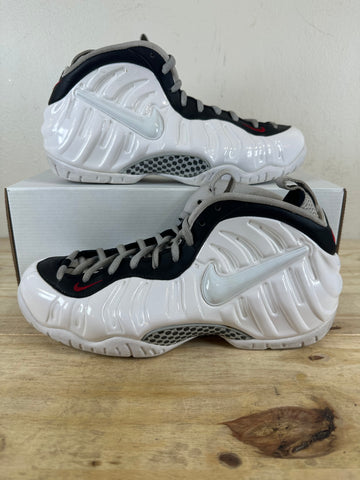 Nike Air Foamposite Pro Chrome White Sz 9.5