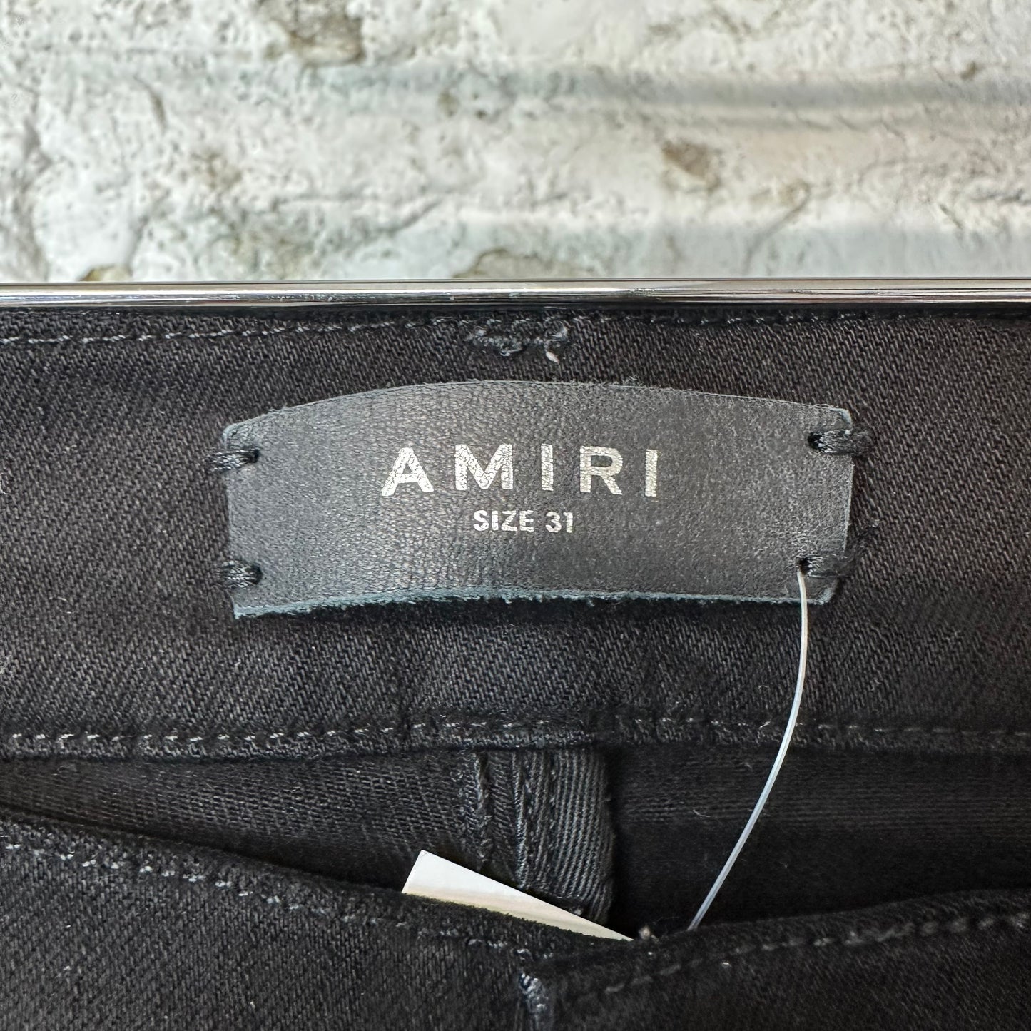 Amiri MX1 Black Paisley Black Denim Jeans Sz 31