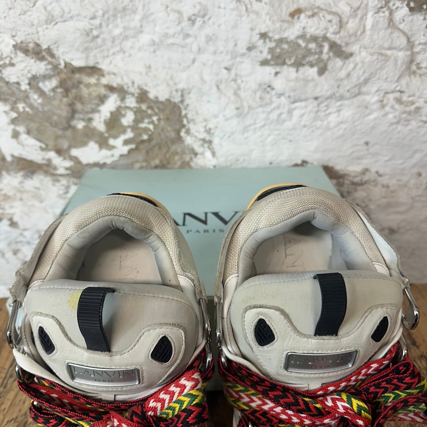 Lanvin Curb Multicolor Lace Grey Sneaker Sz 9 (42)