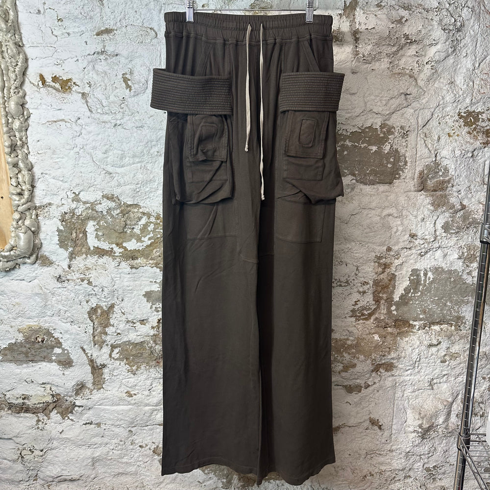 Rick Owens Dark Dust Creatch Cargo Sweatpants Sz M