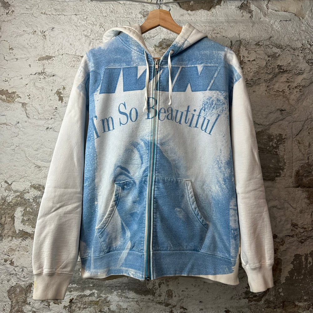 Supreme Im So Beautiful White Zip Up Hoodie Sz M