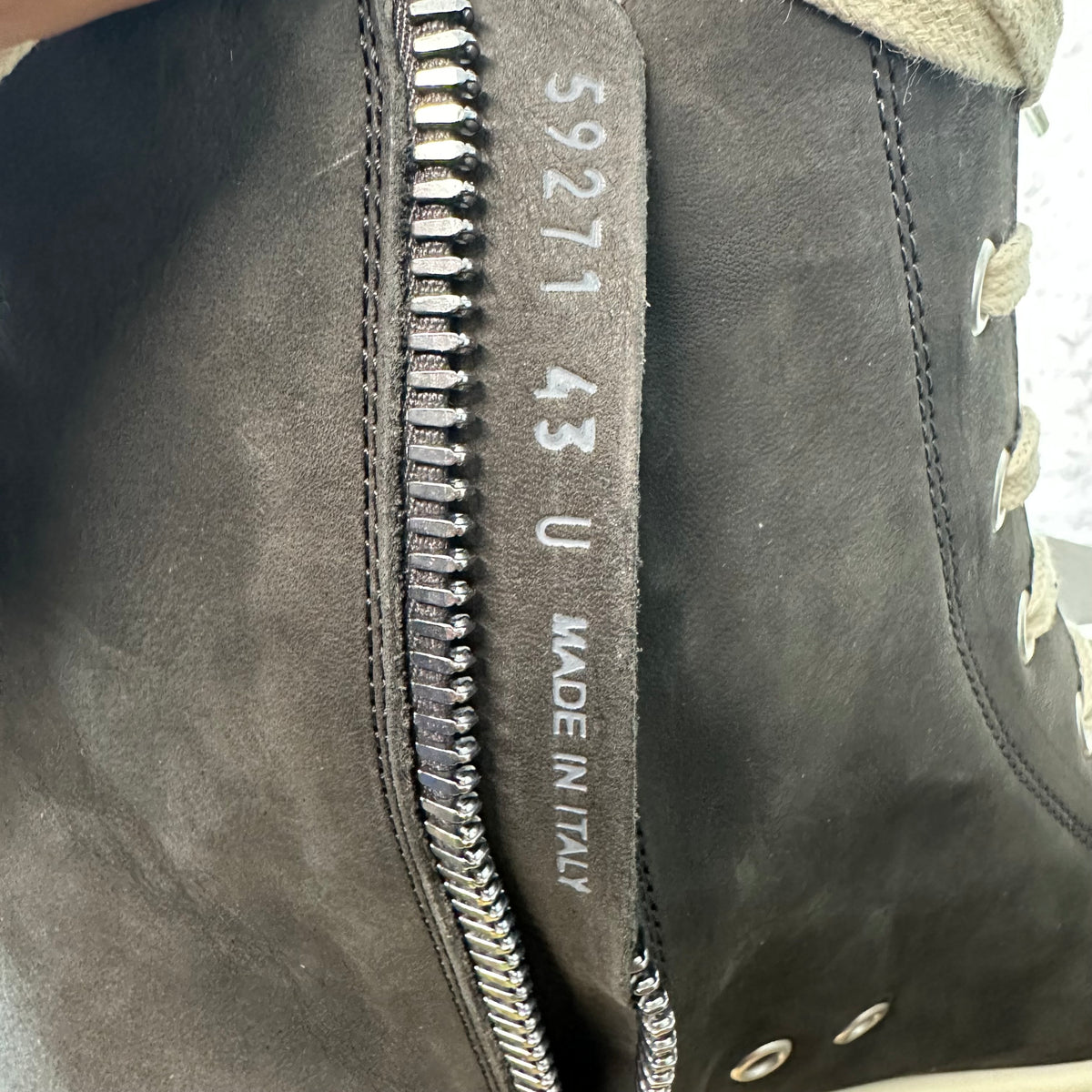 Rick Owens High Dark Dust Milk Sneaker Sz 10 (43) DS