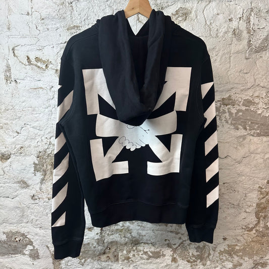 Off White Handshake Hoodie Black Sz S