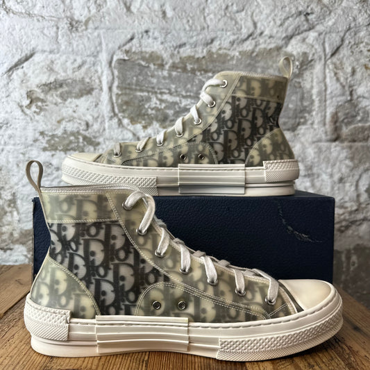 Dior B23 High Grey Oblique White Sneaker Sz 11 (44)