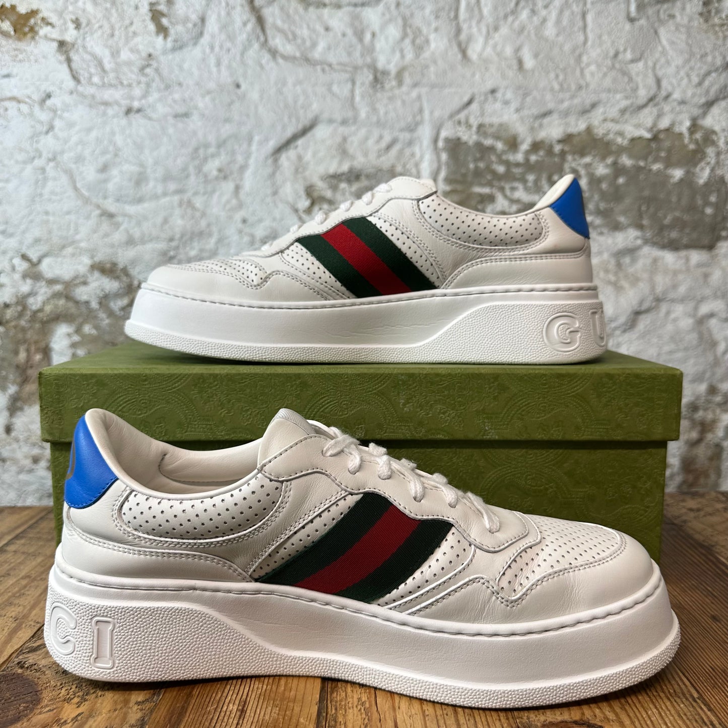 Gucci Chunky GG Web White Sneaker Sz 9