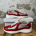 Prada Americas Cup Red Patent Grey White Sneaker Sz 9