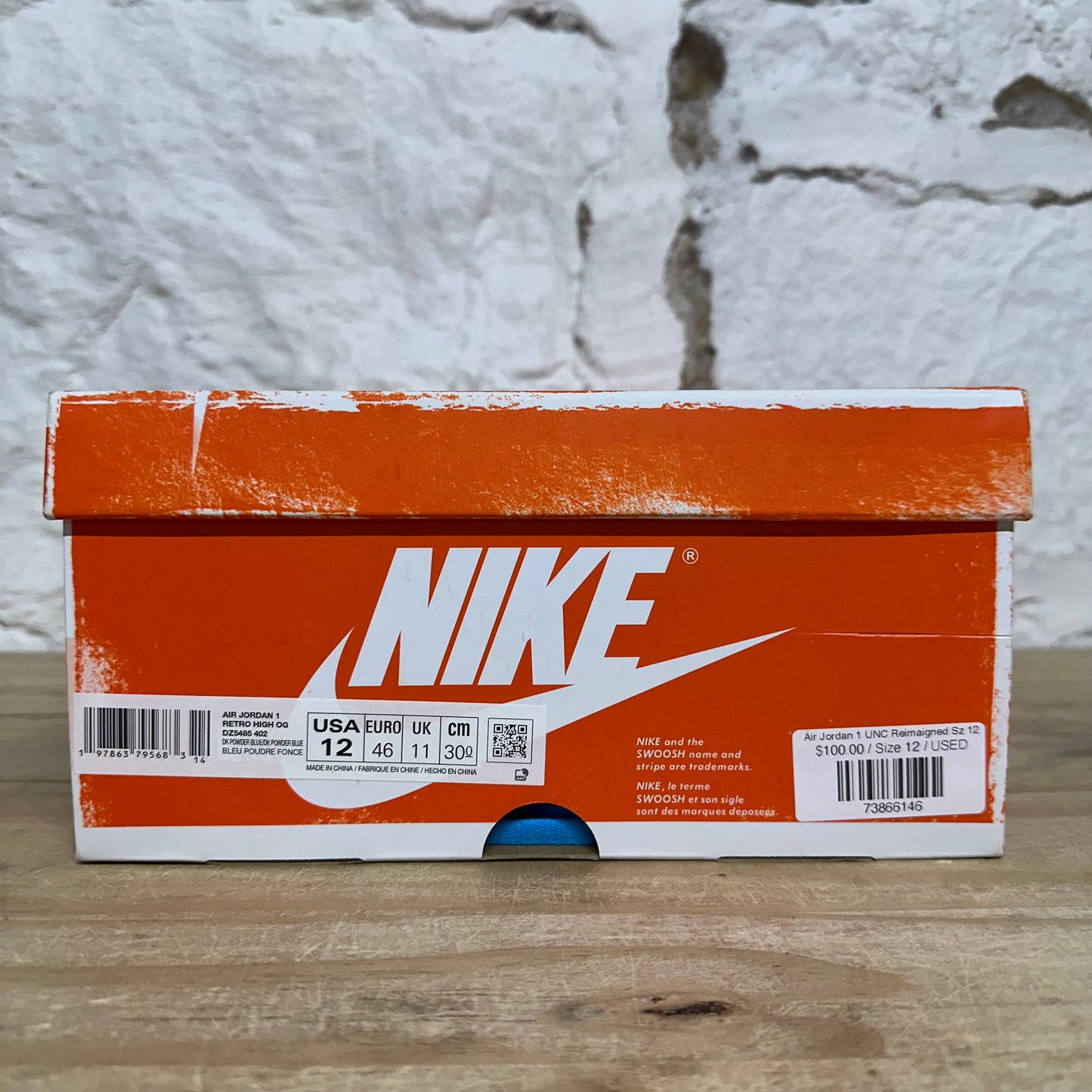 Air Jordan 1 High UNC Reimagined Sz 12