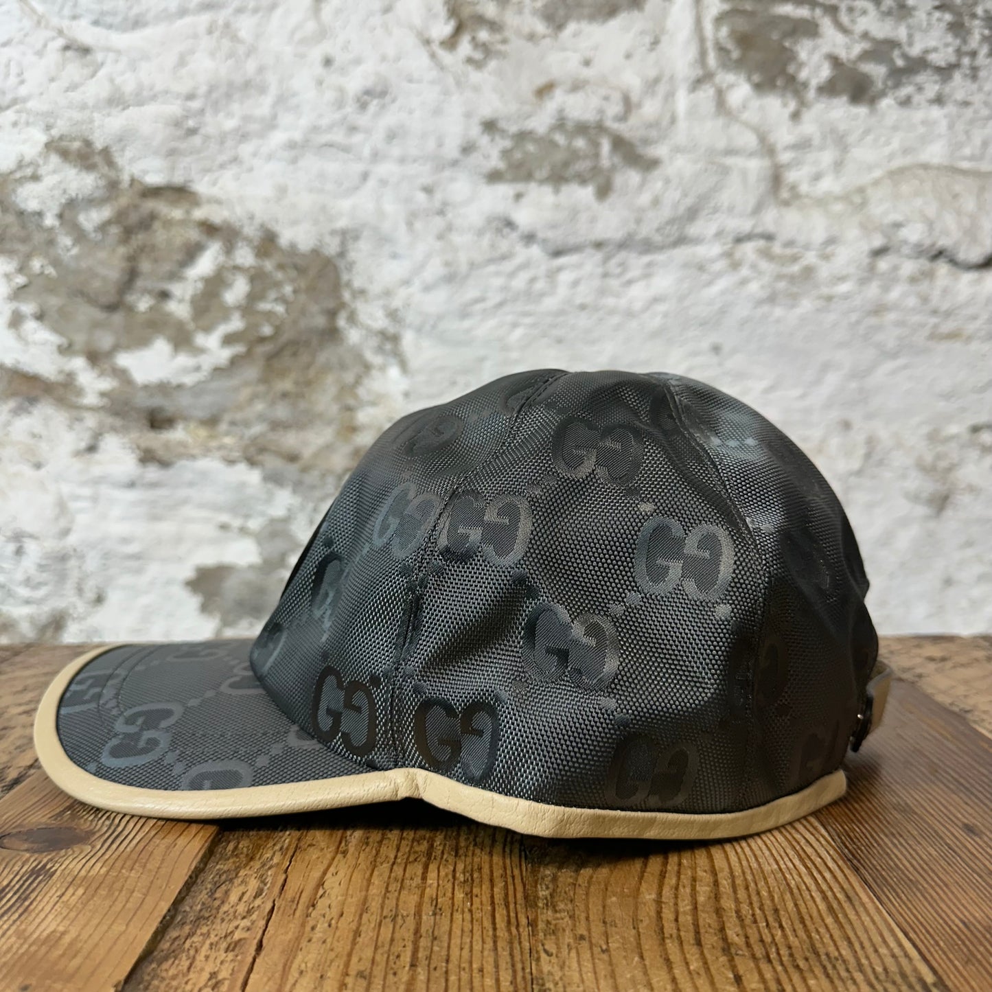 Gucci Monogram Circle Logo Grey Hat Sz XXL