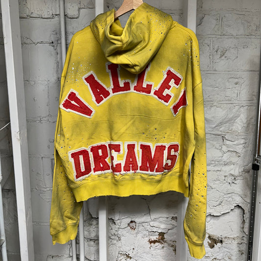 Vale Forever Sun Clust Yellow Zip-Up Hoodie Sz XL DS