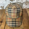 Burberry Check Tan Plaid Hat Sz L