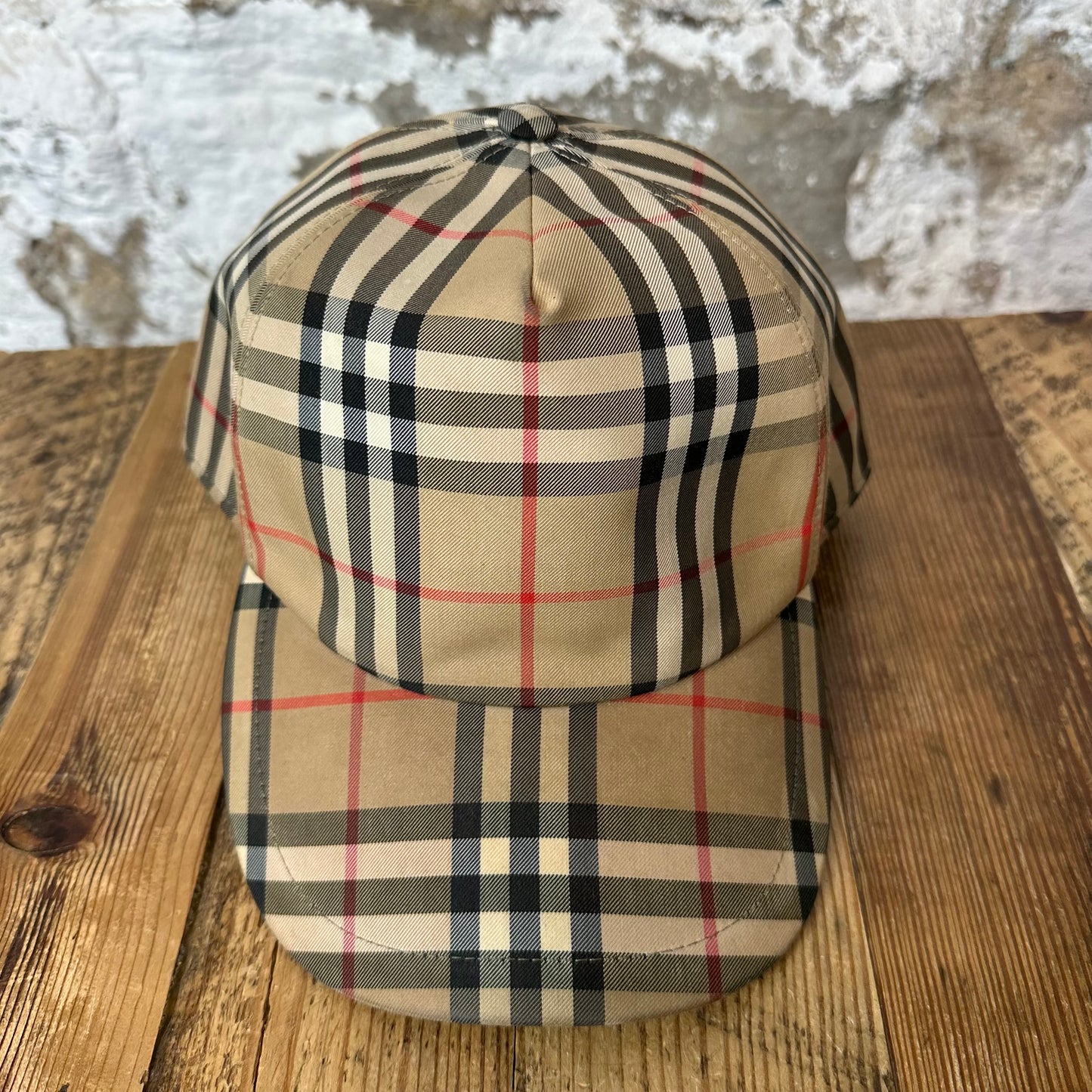 Burberry Check Tan Plaid Hat Sz L