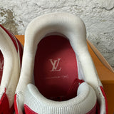 Louis Vuitton Red White Trainer Sz 10.5 (9LV)