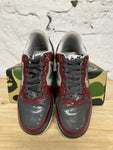 Bape Bapesta Nostalgic Burgundy Grey Sz 8.5