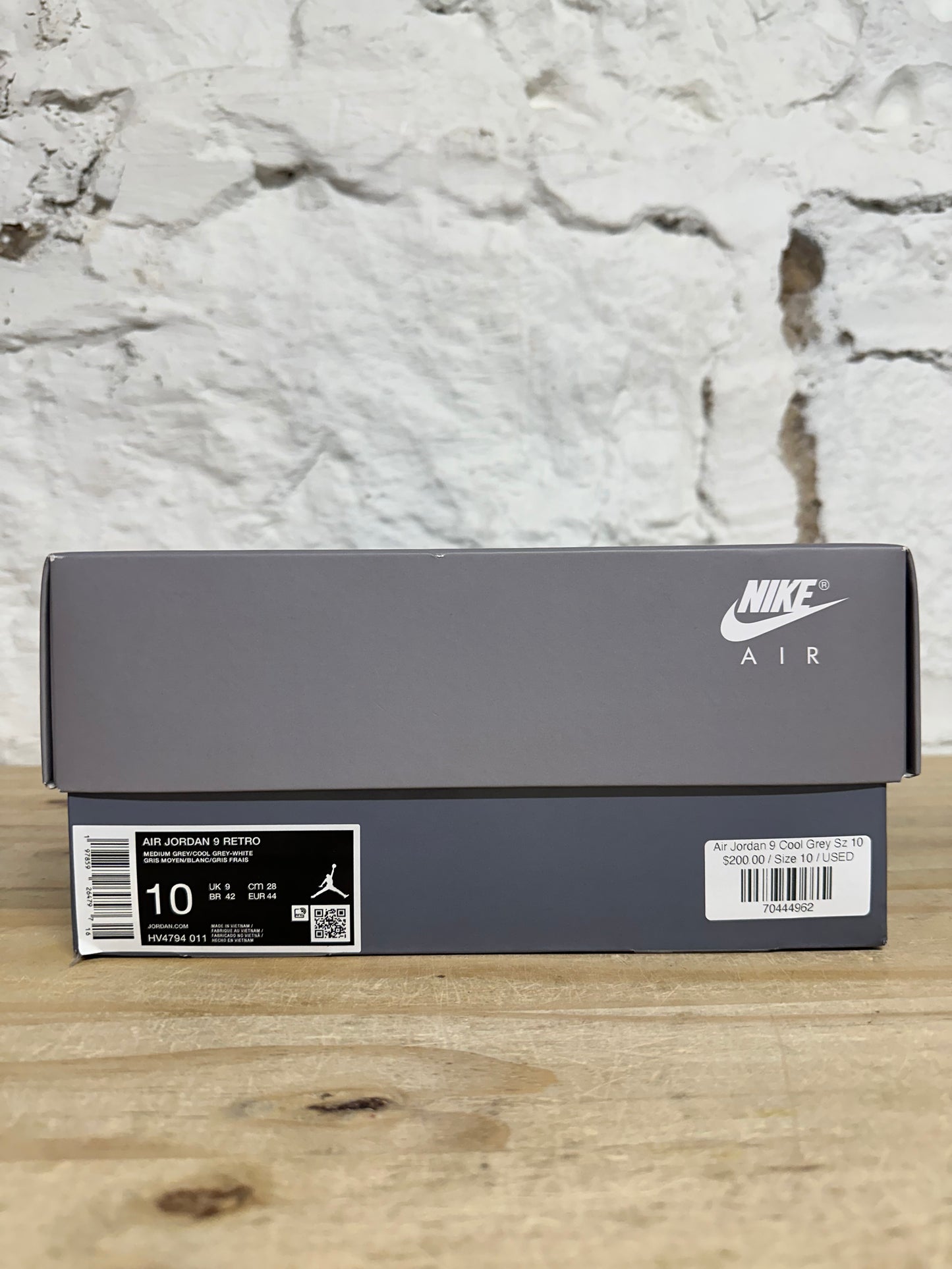 Air Jordan 9 Cool Grey Sz 10