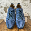Christian Louboutin Blue Suede Spike Low Sz 12.5 (45.5) No Box
