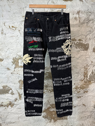 Denim Tears Stussy Black Denim Jeans Sz 34