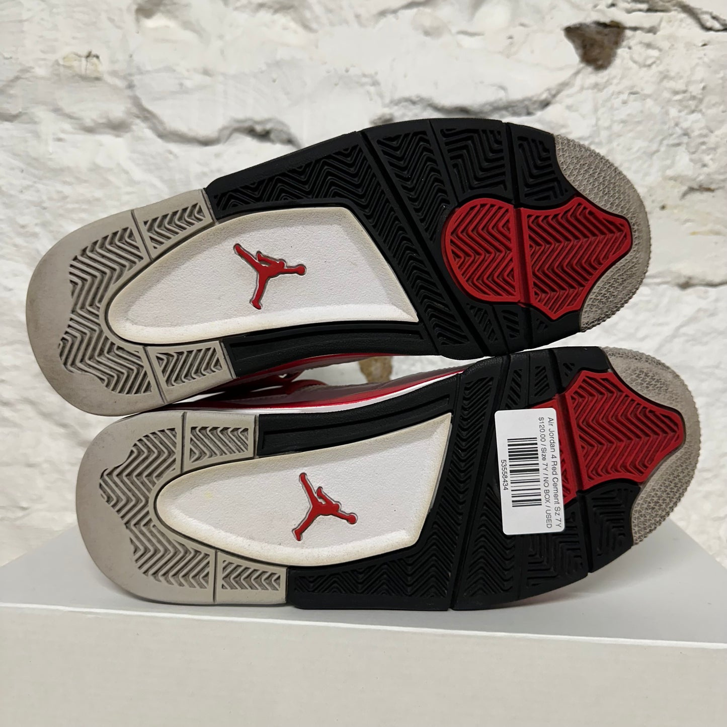 Air Jordan 4 Red Cement Sz 7Y