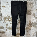 Amiri White Bones Patches Black Denim Jeans Sz 36