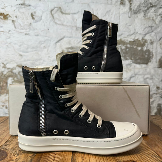 Rick Owens High Black Puffer Milk Sneaker Sz 6 (38)