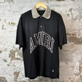 Amiri Vintage Spellout Polo Shirt Black Sz M