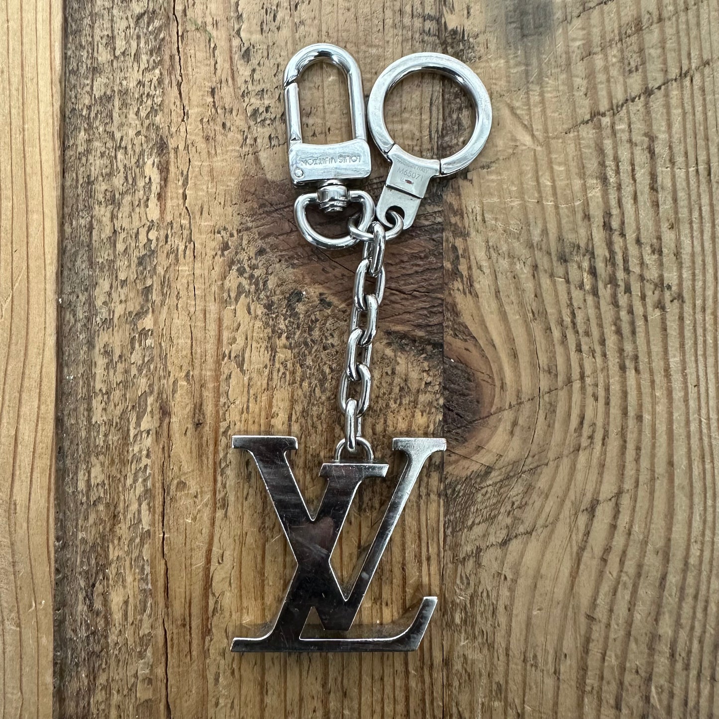 Louis Vuitton Porte Cles Initial Silver Keychain