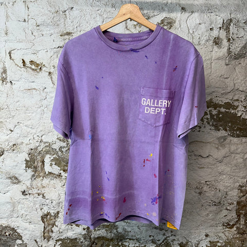 Gallery Dept White Logo T-shirt Purple Sz M