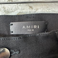 Amiri Knee Hole Black Denim Jeans Sz 38