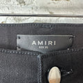 Amiri MX1 Black Paisley Black Denim Jeans Sz 28