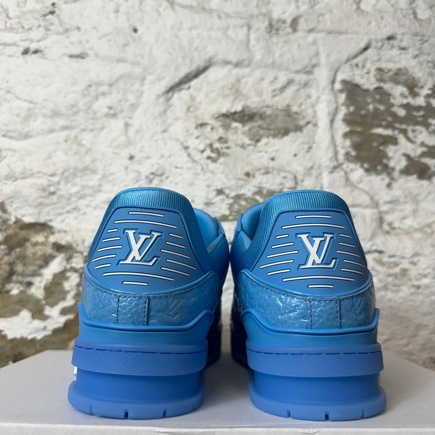 Louis Vuitton Baby Blue Monogram Trainer Sneaker Sz 10 (8.5LV) No Box