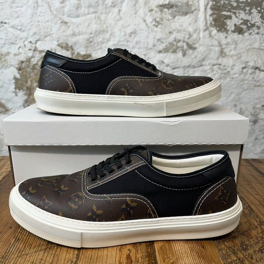 Louis Vuitton Trocadero Richelieu Black Brown Sneaker Sz 9.5 (8LV) No Box