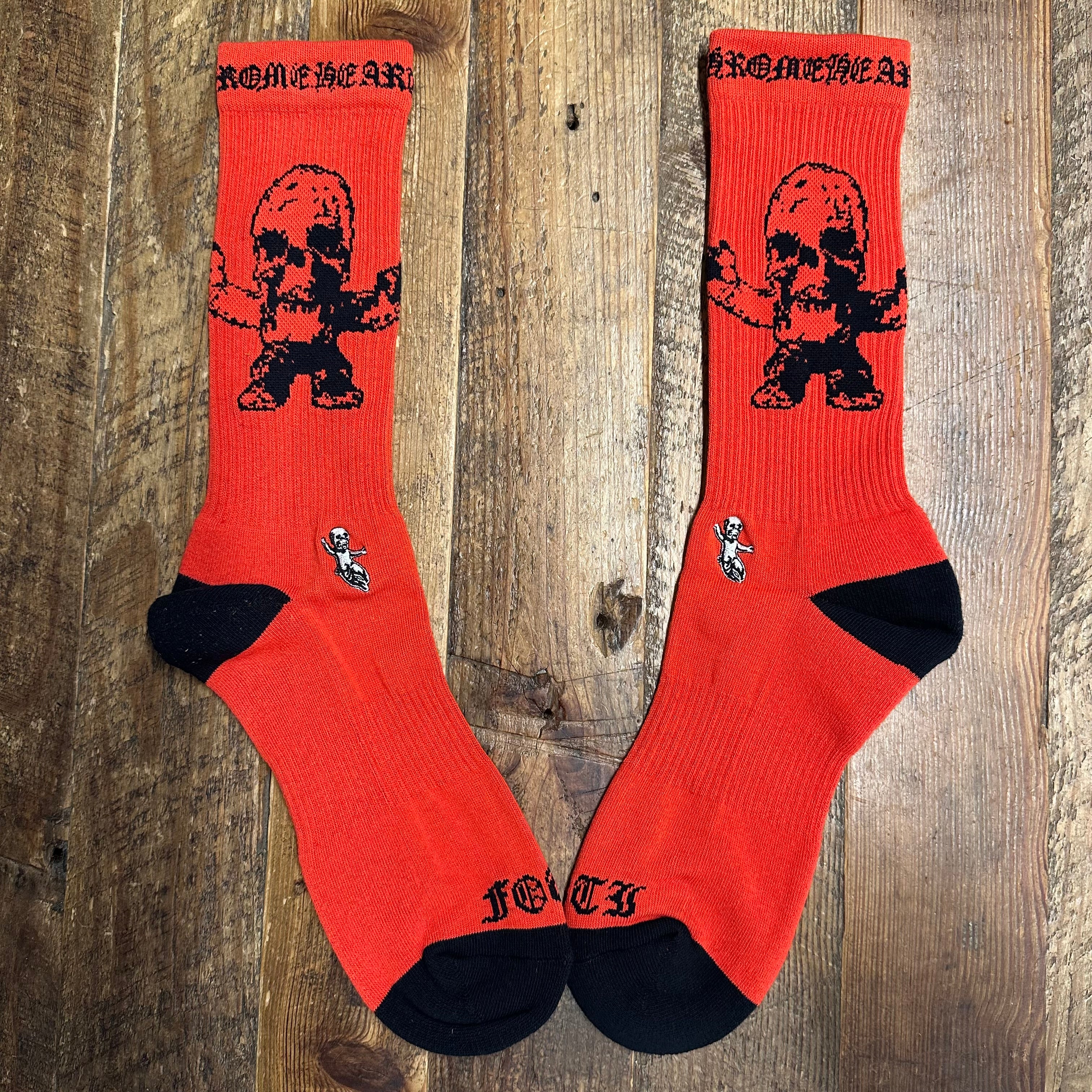 Chrome Hearts Red Black Foti Socks DS