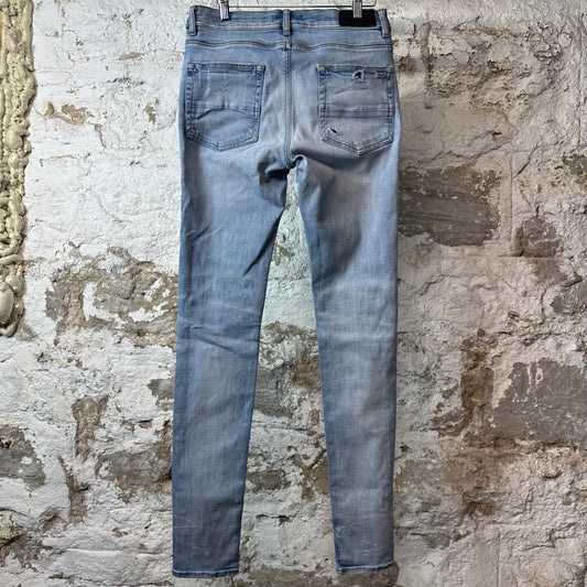 Amiri MX1 Denim Patch Blue Denim Jeans Sz 31