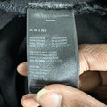 Amiri MX1 Black Leather Black Denim Jeans Sz 33