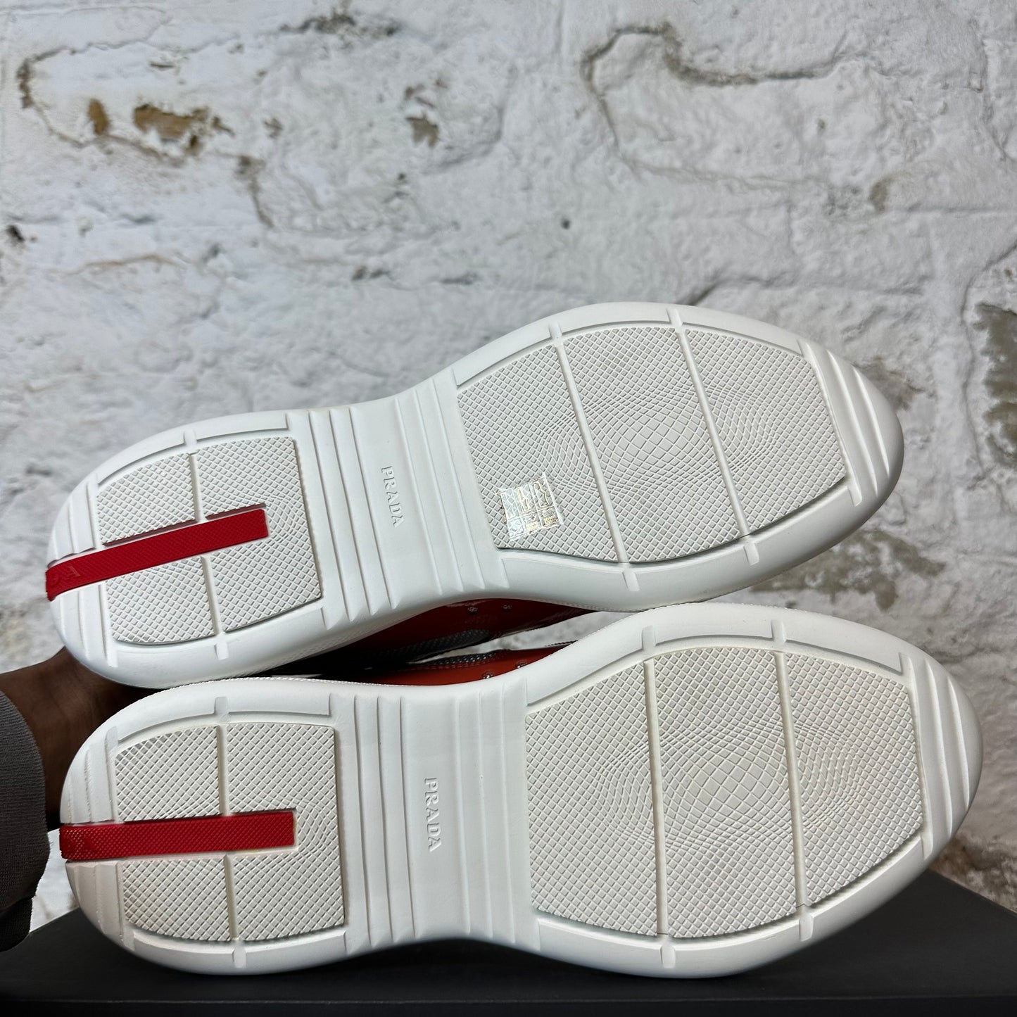 Prada Americas Cup Rame Patent Sneaker Sz 10 DS