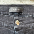 Amiri Leopard Print Black Denim Jeans Sz 28