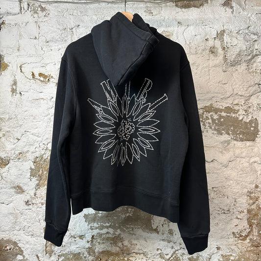 Amiri Crystal Logo Hoodie Black Sz M