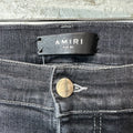 Amiri MX1 Black Paisley Grey Denim Jeans Sz 36