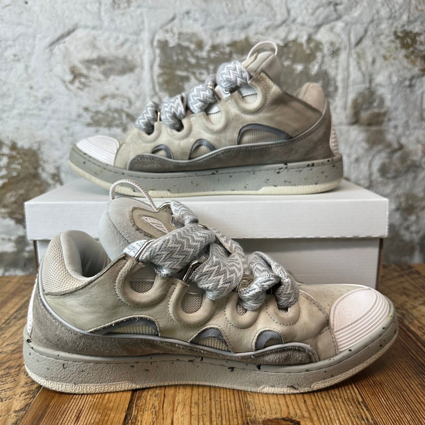 Lanvin Curb Triple Grey Sneaker Sz 11 (44)
