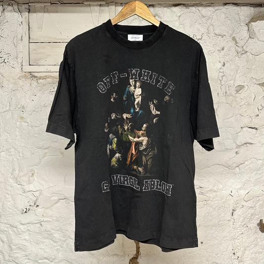 Off White Child T-shirt Black Sz M
