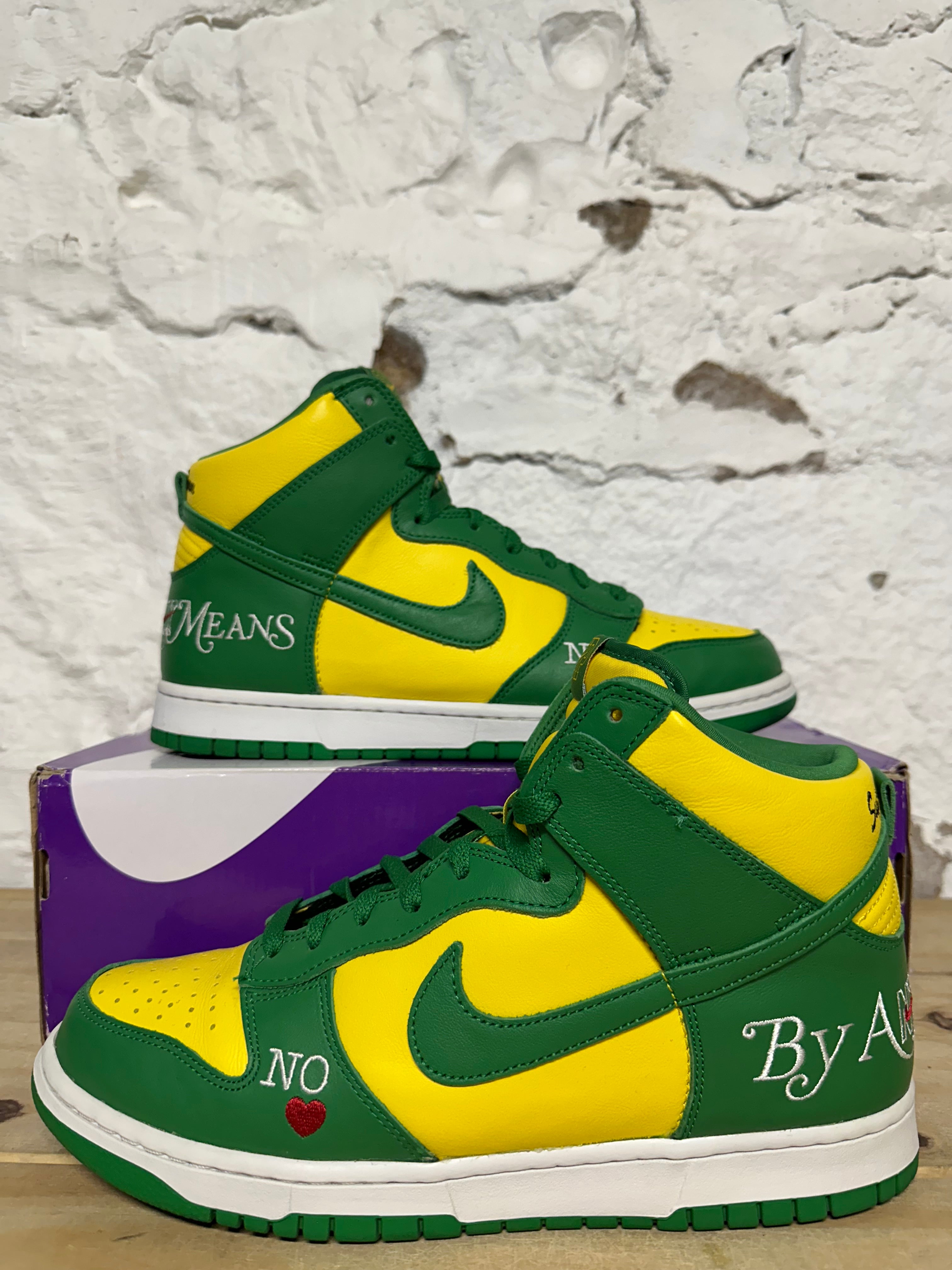 Nike SB Dunk High Supreme By Any Means Brazil Sz 10.5