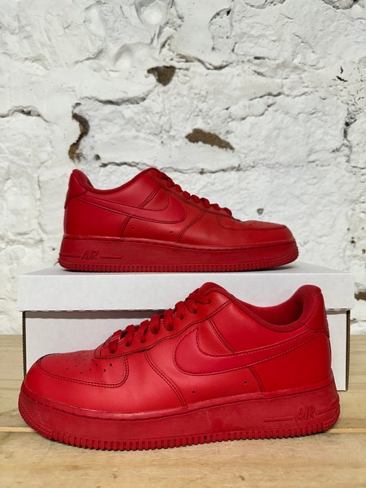 Nike Air Force 1 Triple Red Sz 9