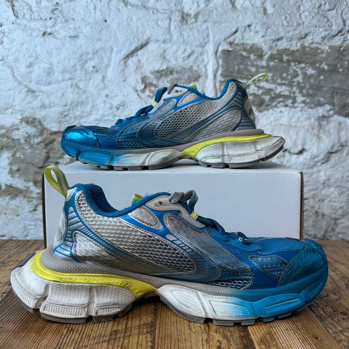 Balenciaga 3XL Blue Grey Yellow Sneaker Sz 10 (43)