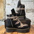 Rick Owens 1460 Quad Sole Megalace Boot Black Sz 9