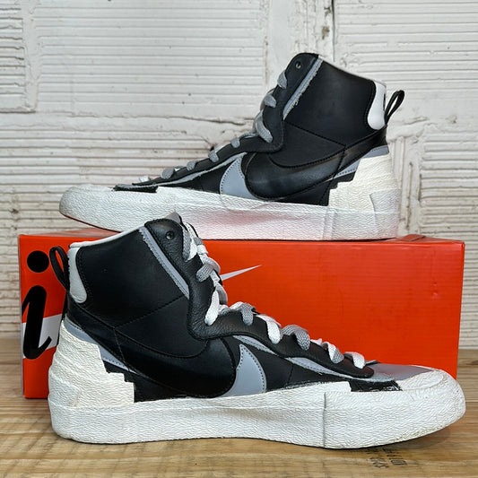 Nike Sacai Blazer Mid Black Grey Sz 13