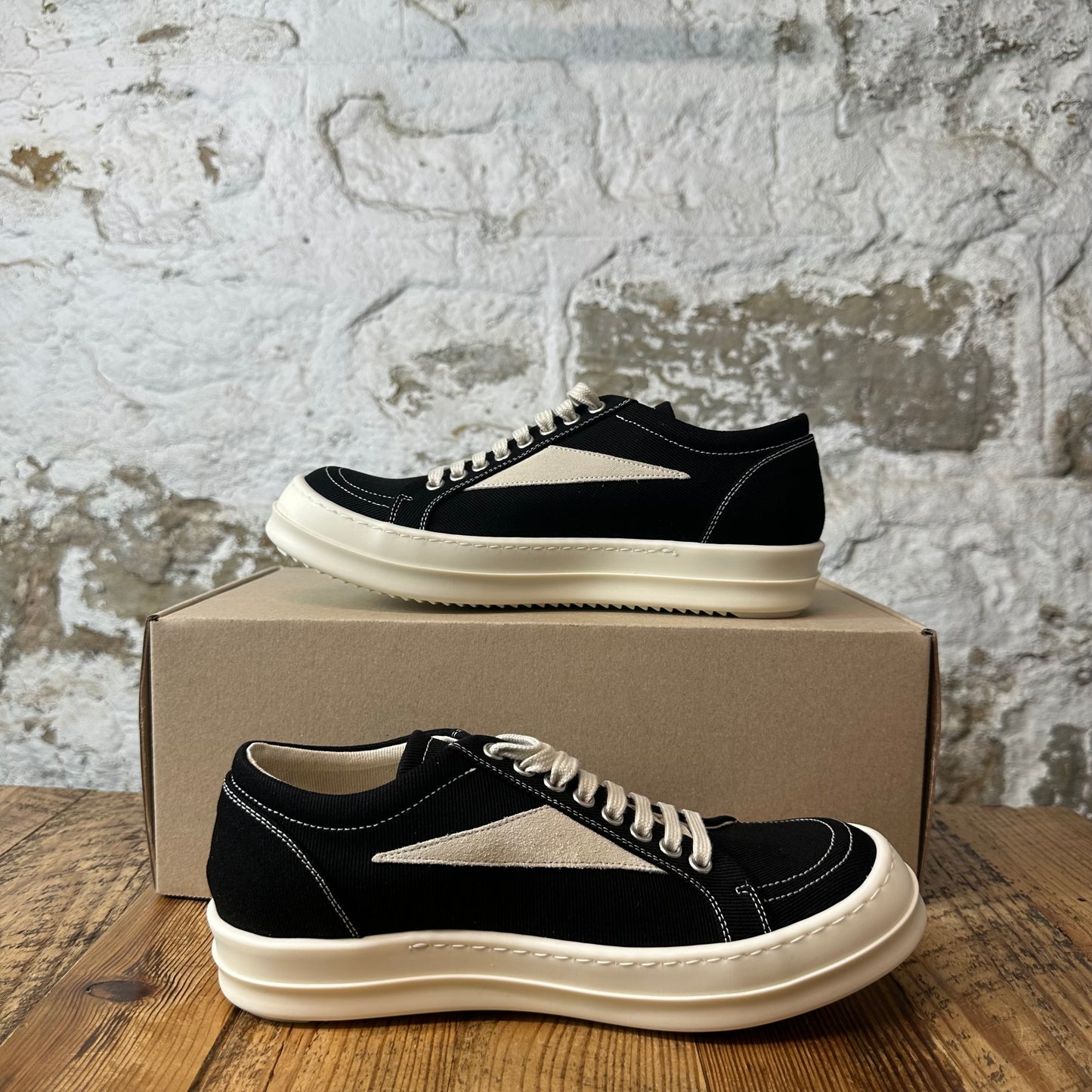 Rick Owens DRKSHDW Vintage Black Milk Sneaker DS