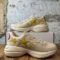 Gucci Rhyton Yellow Star Cream Sneaker Sz 9.5